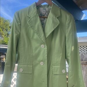 Petite Sophisticate Light Green Tailored Blazer